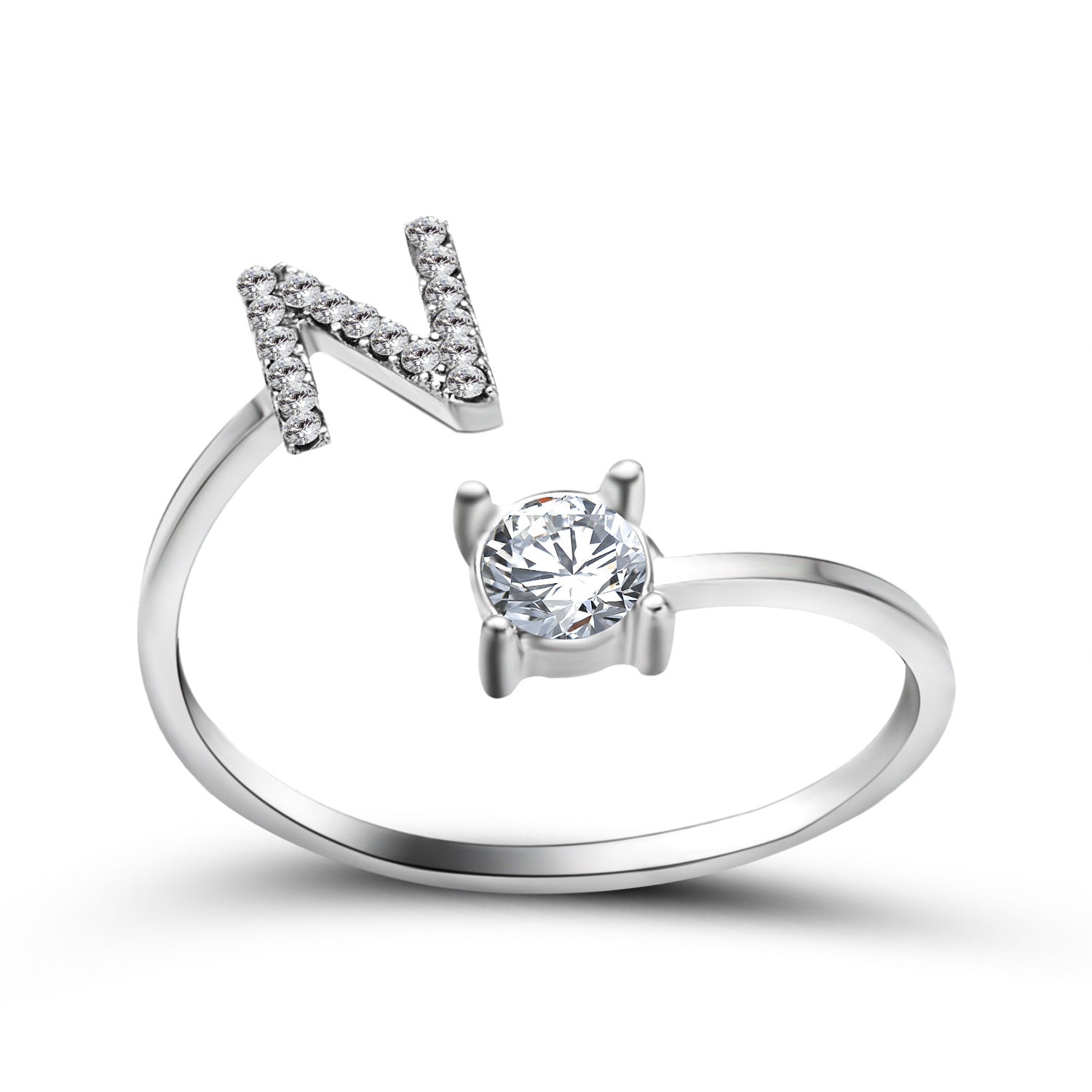 New Design Adjustable 26 Initial Letter Ring Fashion Jewelry For Women Simple Elegant Jewelry New Design Adjustable 26 Initial Letter Ring Fashion Jewelry For Women Simple Elegant Jewelry